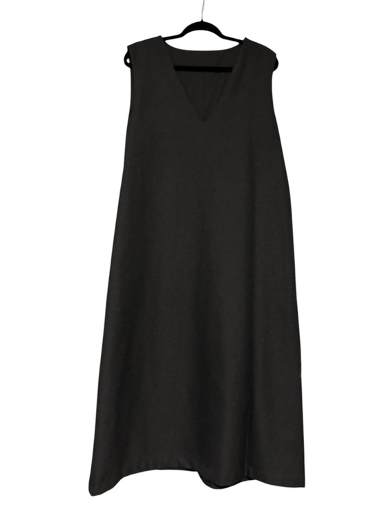 Dresses & Skirts - V-Neck Sleeveless Maxi Dress in Dark Grey Thick Fabric Size XL